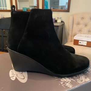 Aqua College Suede Wedge Booties
